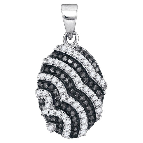 1-3CTW-Diamond MICRO-PAVE BLACK PENDANT