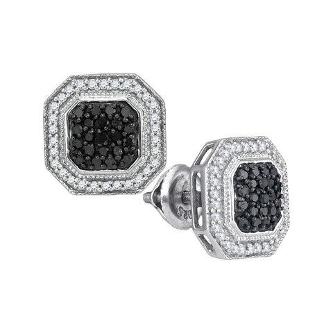 1-2CTW-Diamond BLACK MICRO-PAVE EARRING