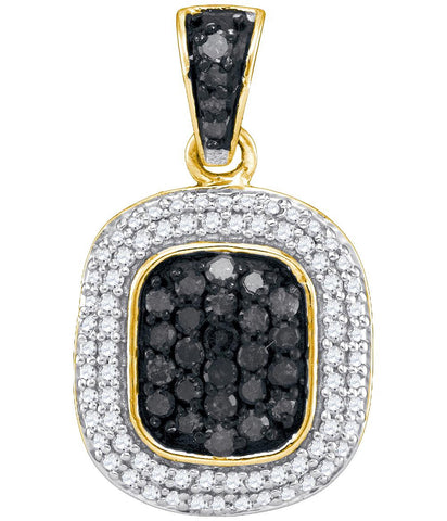 1-2CTW-Diamond BLACK MICRO-PAVE PENDANT