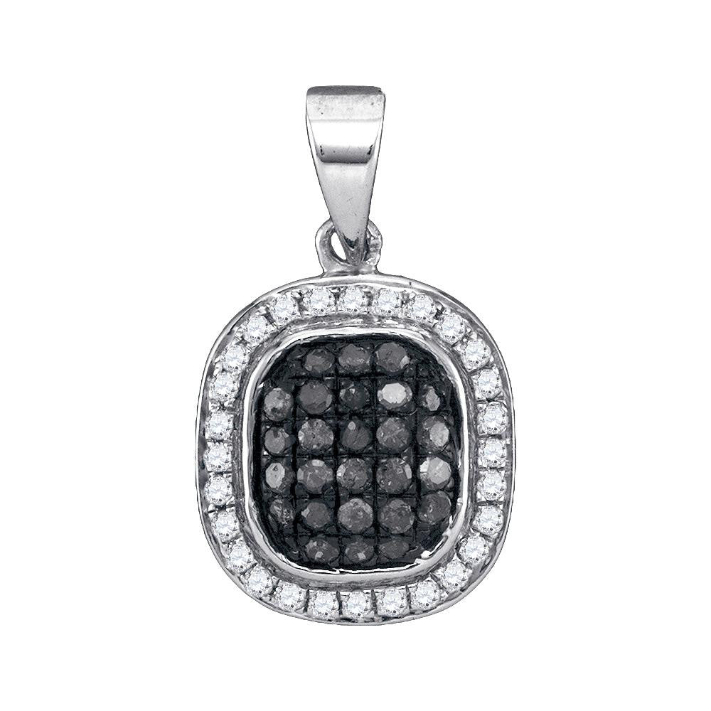 1-4CTW-Diamond BLACK MICRO-PAVE PENDANT