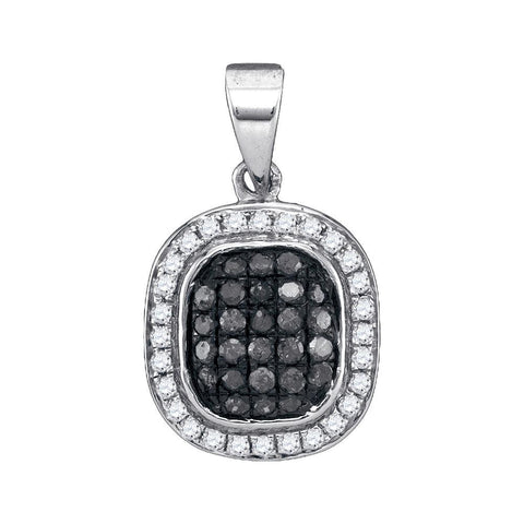 1-4CTW-Diamond BLACK MICRO-PAVE PENDANT