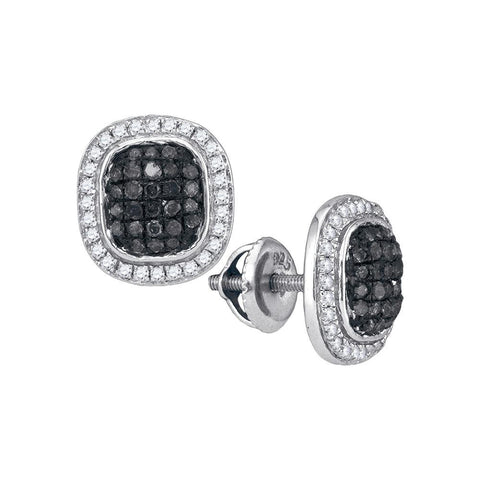 1-2CTW-Diamond BLACK MICRO-PAVE EARRING