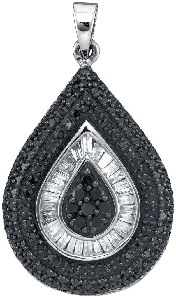 1 CTW-Diamond BLACK MICRO-PAVE PENDANT