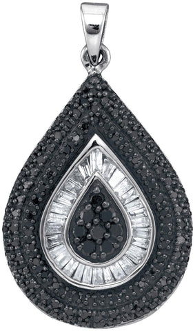 1 CTW-Diamond BLACK MICRO-PAVE PENDANT