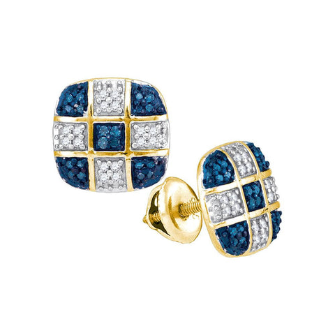 1-4CTW-Diamond BLUE MICRO-PAVE EARRING