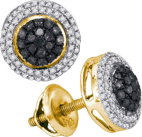 1-3CTW-Diamond BLACK MICRO-PAVE EARRING