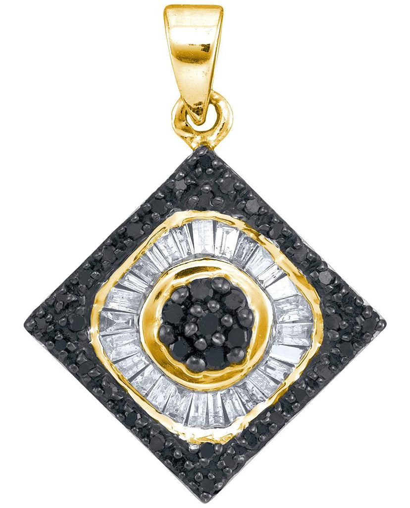 1-2CTW-Diamond BLACK MICRO-PAVE PENDANT