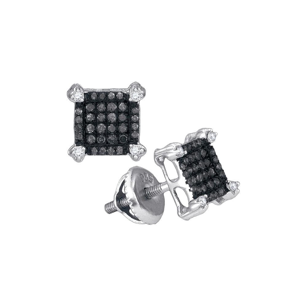 1-4CTW-Diamond BLACK MICRO-PAVE EARRING