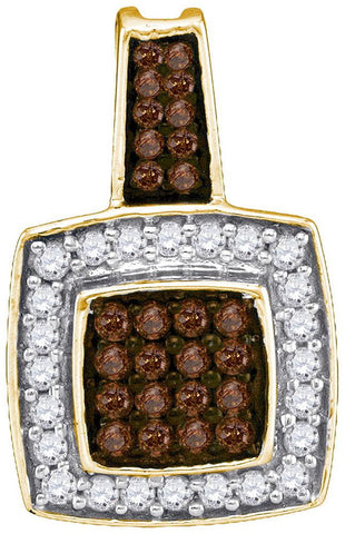 1-2CTW-Diamond BROWN MICRO-PAVE PENDANT