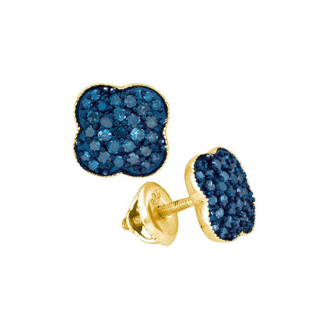 1-2CTW-Diamond BLUE MICRO-PAVE EARRING