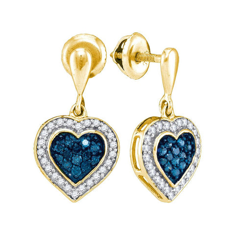 1-2CTW-Diamond BLUE MICRO-PAVE EARRING