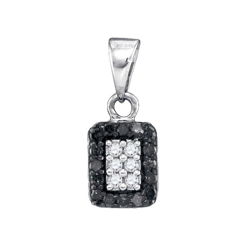 1-5CTW-Diamond MICRO-PAVE BLACK PENDANT