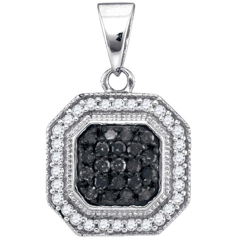 1-3CTW-Diamond BLACK MICRO-PAVE PENDANT