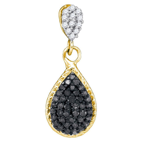 1-4CTW-Diamond BLACK MICRO-PAVE PENDANT