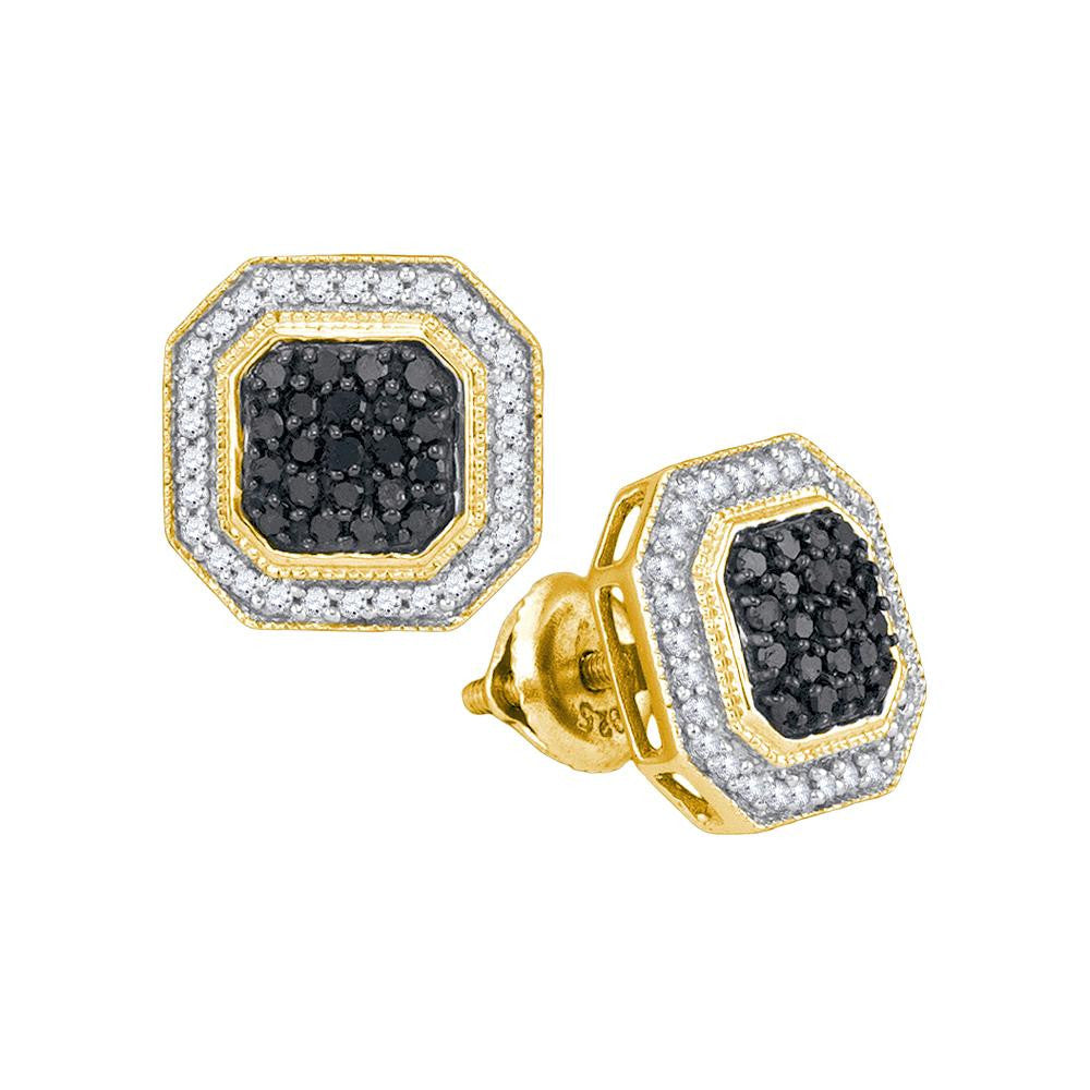 1-2CTW-Diamond BLACK MICRO-PAVE EARRING