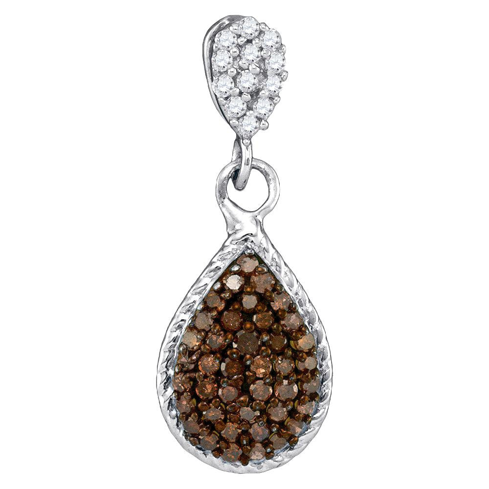 1-4CTW-Diamond BROWN MICRO-PAVE PENDANT