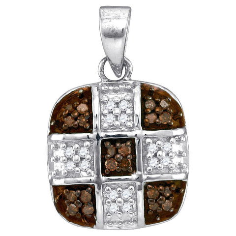 1-5CTW-Diamond BROWN MICRO-PAVE PENDANT