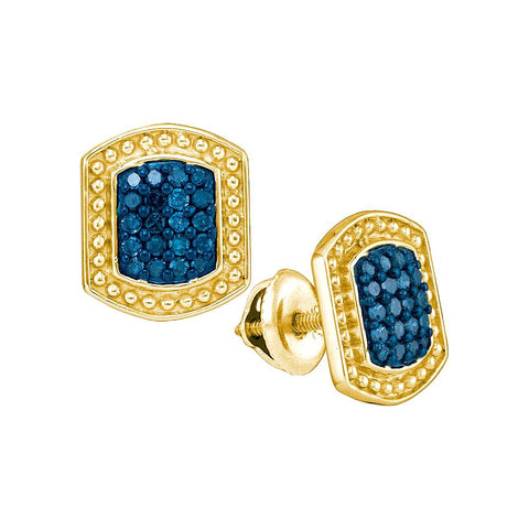 1-3CTW-Diamond BLUE MICRO-PAVE EARRING