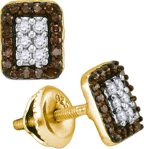 1-3CTW-Diamond MICRO-PAVE BROWN EARRING