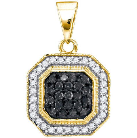 1-3CTW-Diamond BLACK MICRO-PAVE PENDANT