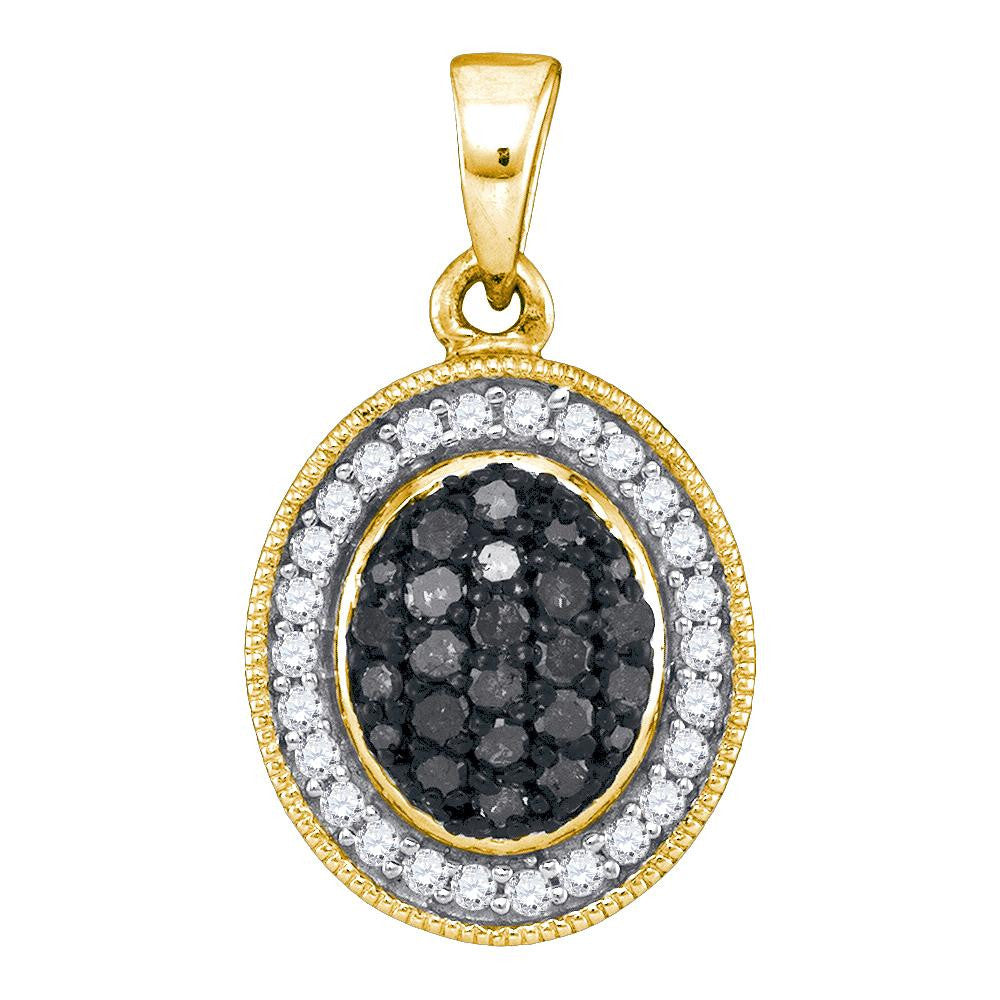 1-3CTW-Diamond BLACK MICRO-PAVE PENDANT