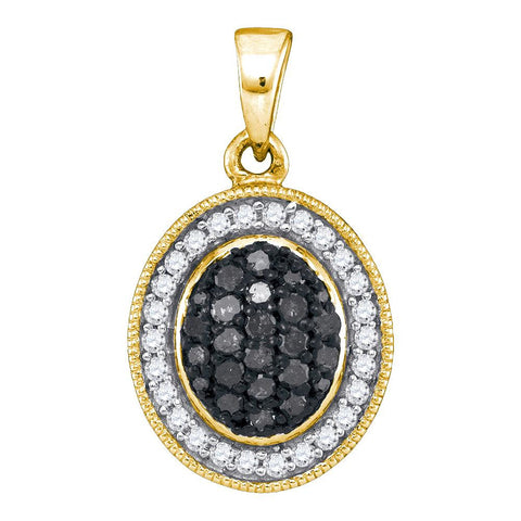 1-3CTW-Diamond BLACK MICRO-PAVE PENDANT