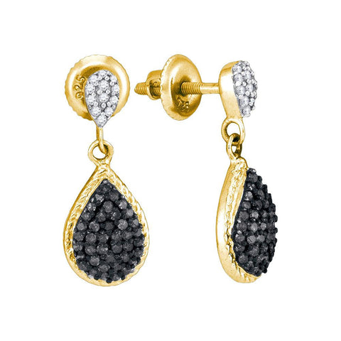 1-2CTW-Diamond BLACK MICRO-PAVE EARRING