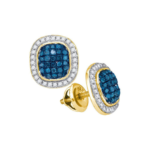 1-2CTW-Diamond BLUE MICRO-PAVE EARRING