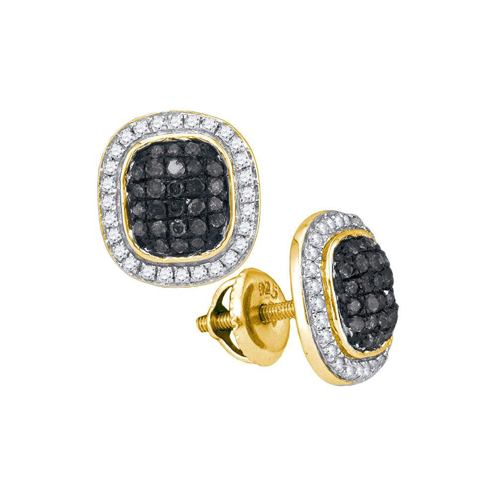 1-2CTW-Diamond BLACK MICRO-PAVE EARRING