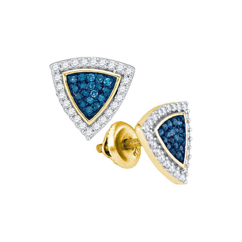 1-2CTW-Diamond BLUE MICRO-PAVE EARRING