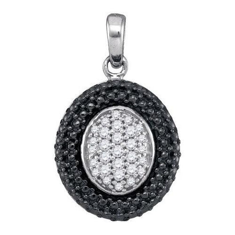 10K 925-Sterling 0.20CTW DIAMOND MICRO-PAVE PENDANT