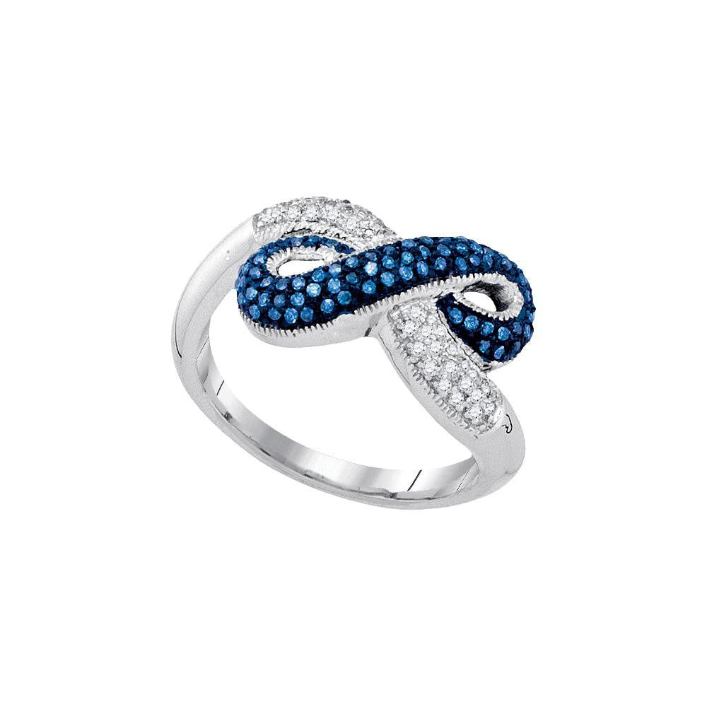 1-3CTW-Diamond FASHION BLUE RING