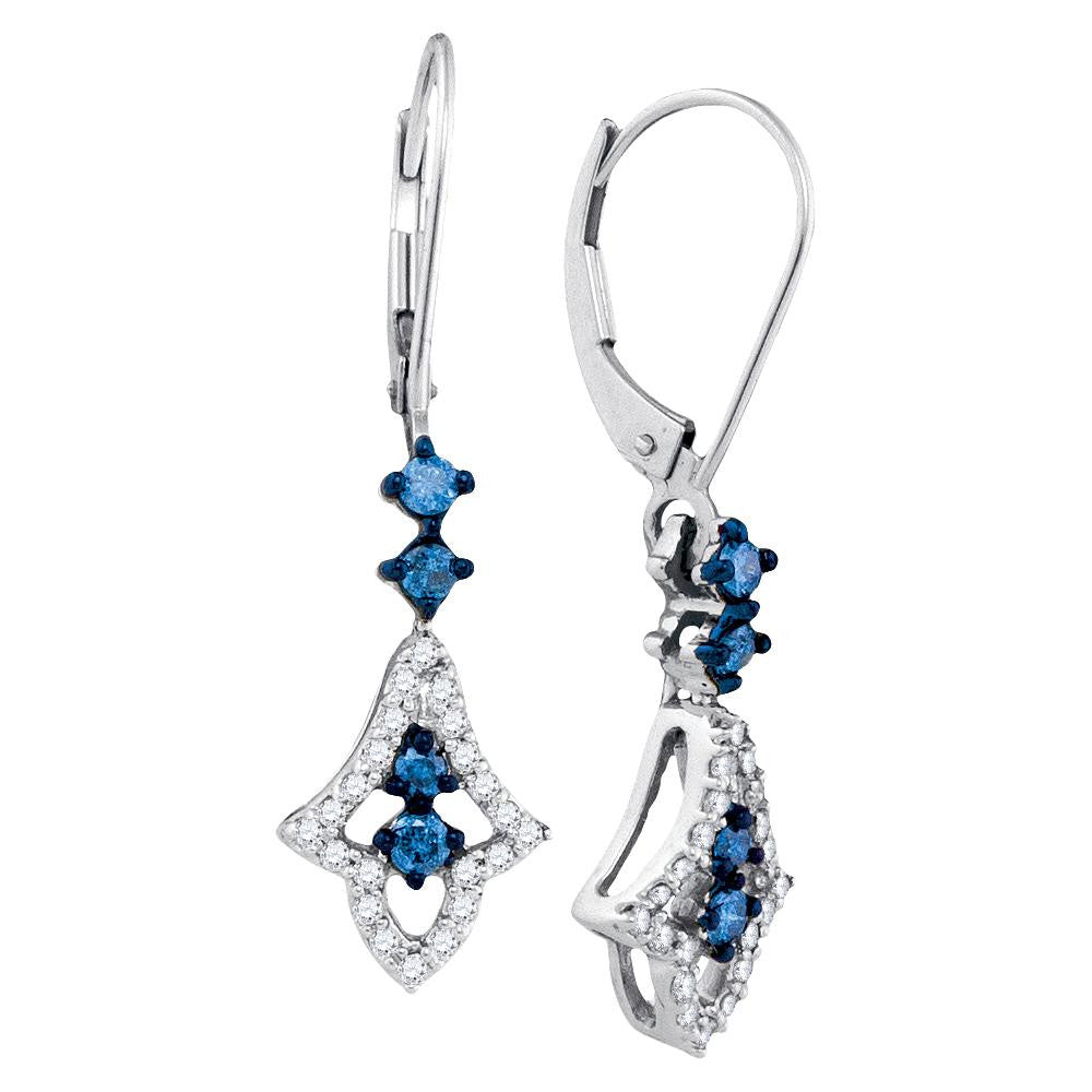 1-2CTW-Diamond FASHION BLUE EARRING