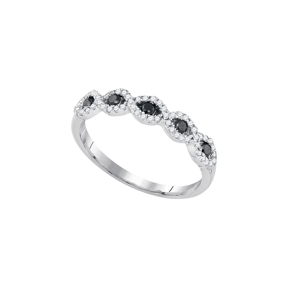 1-3CTW-Diamond BLACK  RING