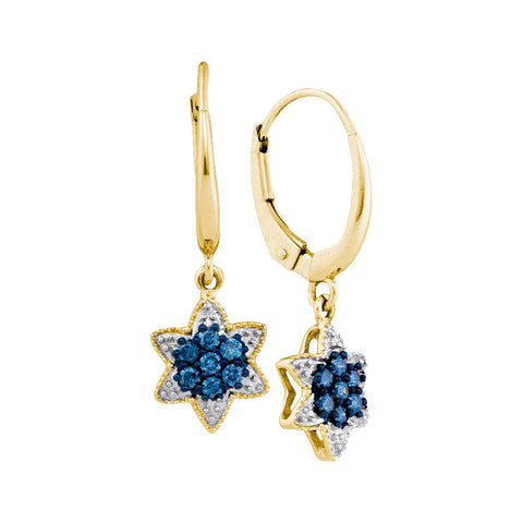 1-4CTW-Diamond FASHION BLUE EARRING