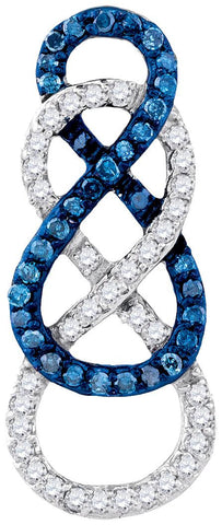 1-4CTW-Diamond FASHION BLUE PENDANT