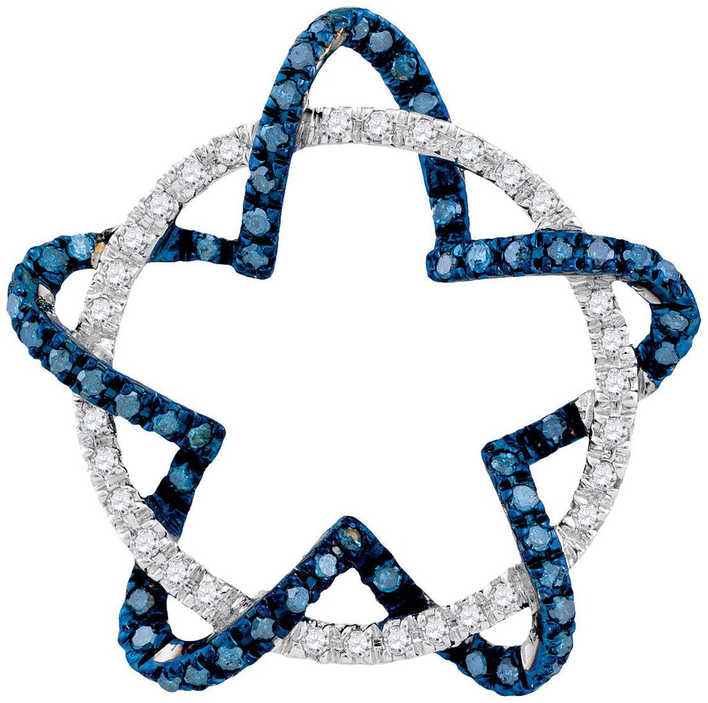 1-3CTW-Diamond FASHION BLUE PENDANT