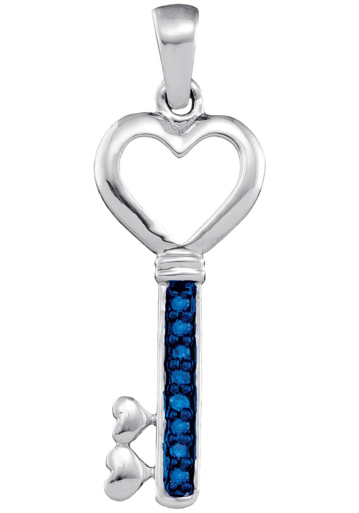 1-20CTW-Diamond FASHION BLUE PENDANT