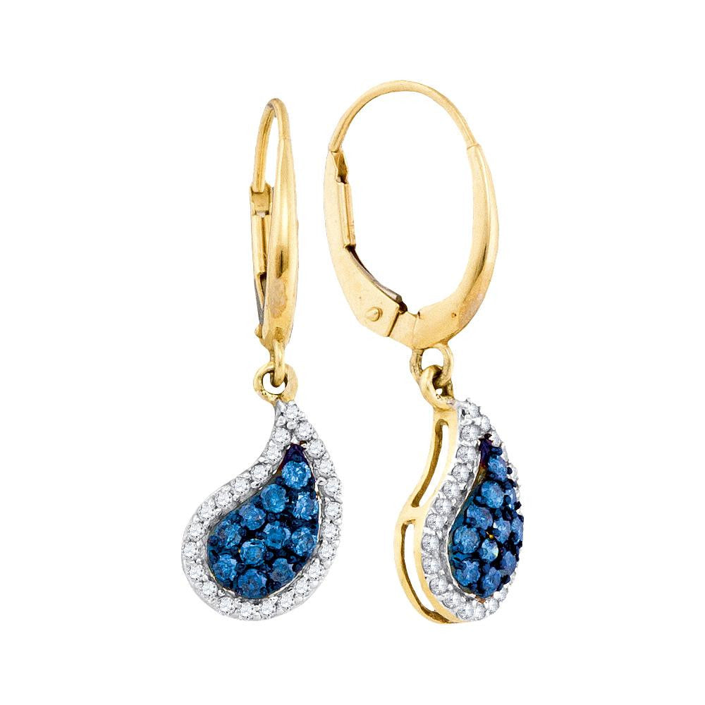 5-8CTW-Diamond FASHION BLUE EARRING