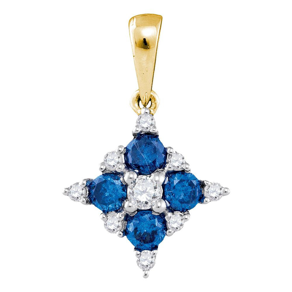 1-2CTW-Diamond BLUE  PENDANT