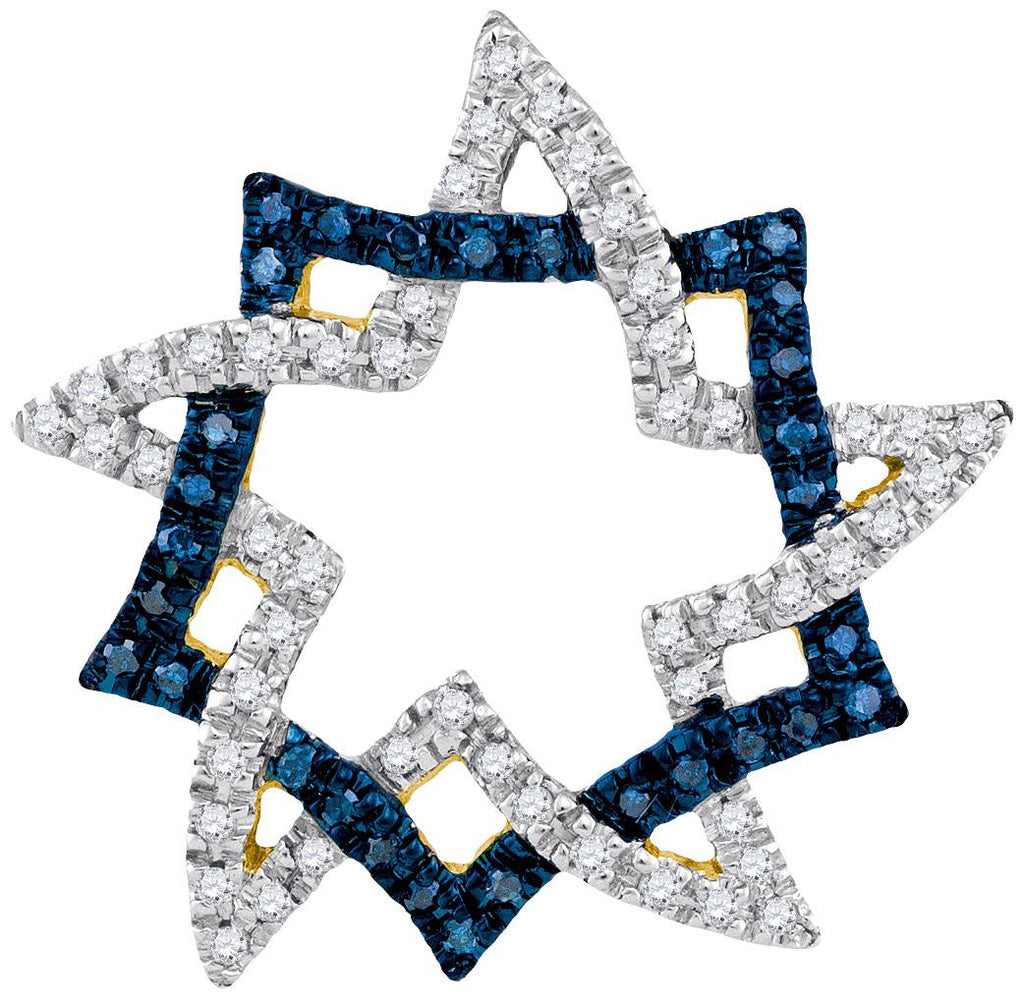 1-4CTW-Diamond FASHION BLUE PENDANT