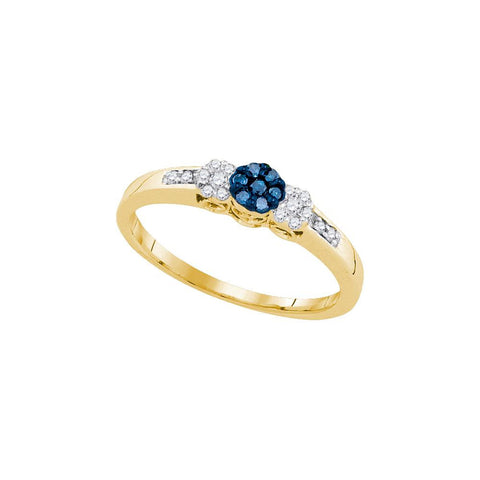 1-5CTW-Diamond FASHION BLUE RING