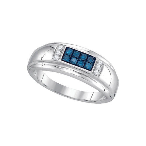 1-3CTW-Diamond FASHION MENS BLUE RING