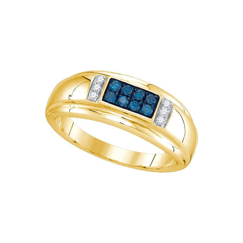 1-3CTW-Diamond FASHION MENS BLUE RING