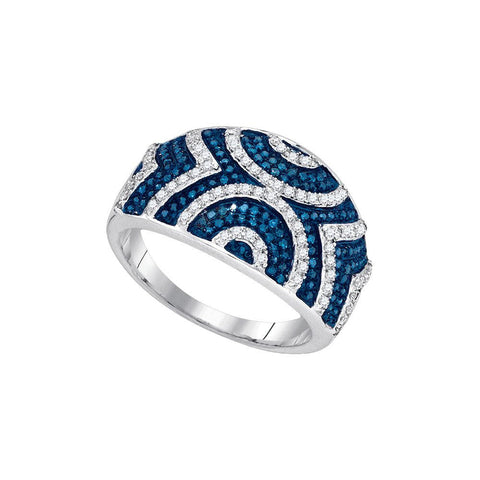 1-2CTW-Diamond FASHION BLUE RING