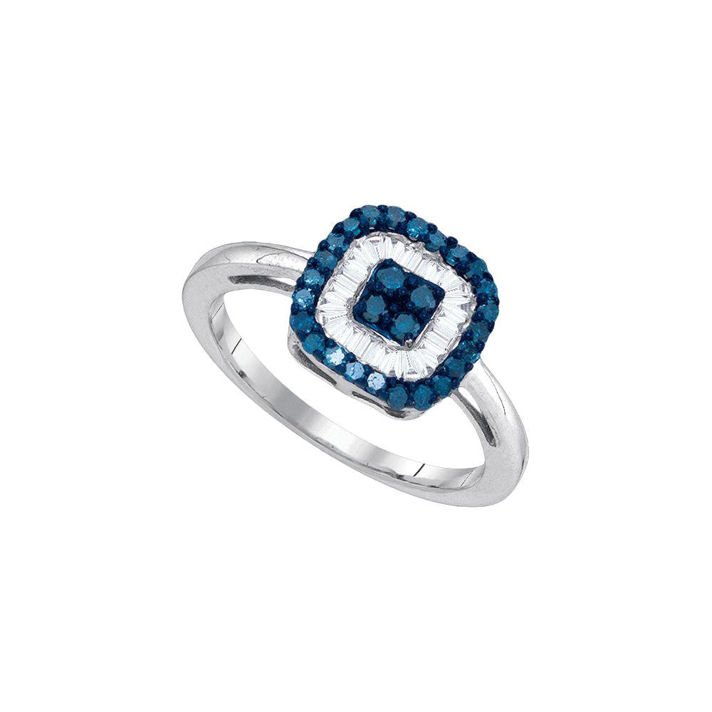 1-2CTW-Diamond BLUE  RING