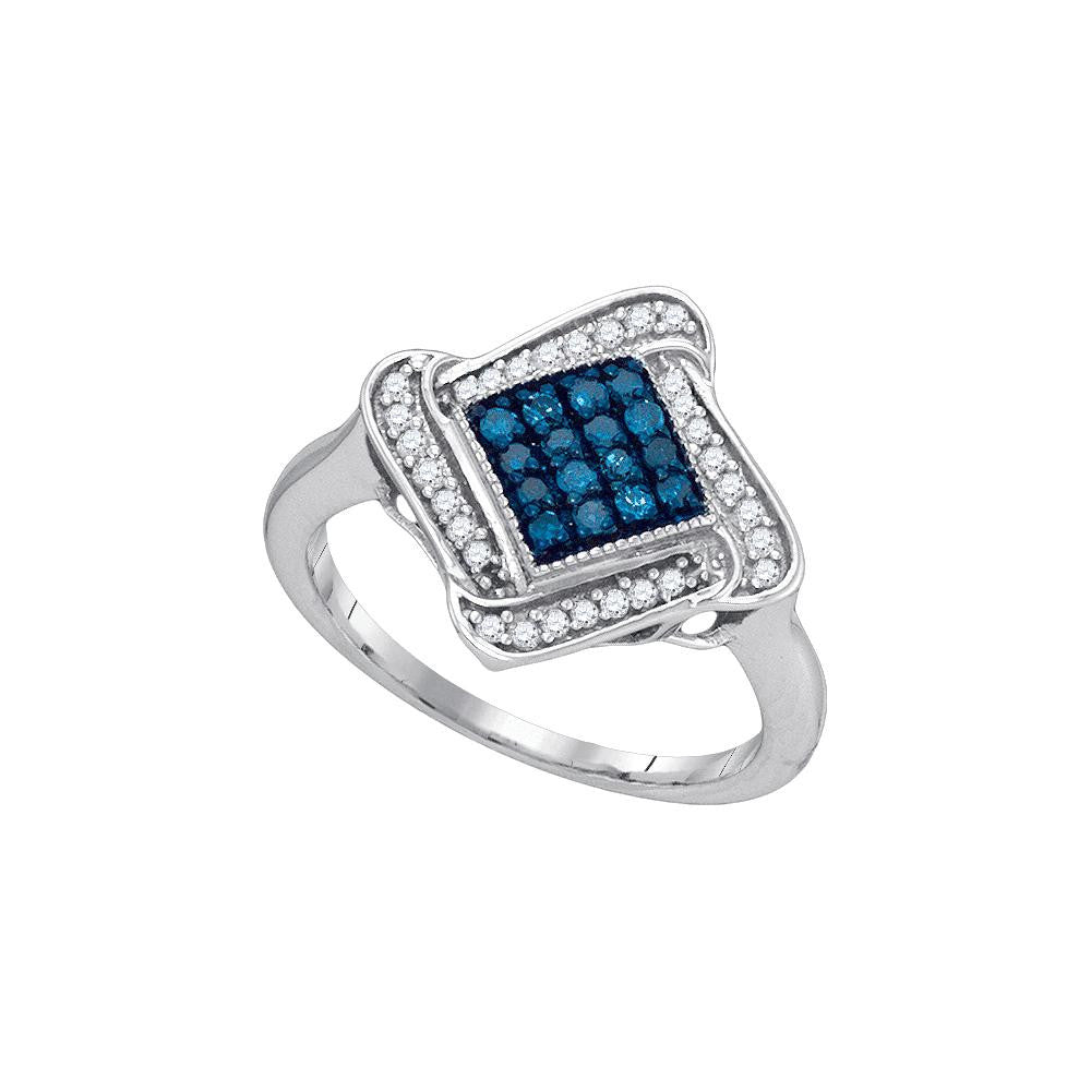 1-3CTW-Diamond FASHION BLUE RING