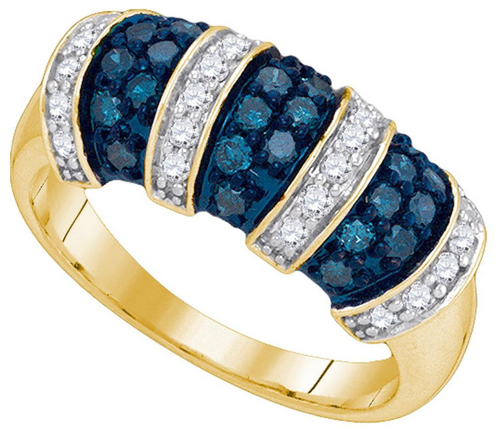 3-4CTW-Diamond FASHION BLUE RING