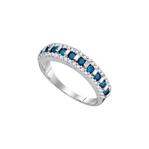 1-2CTW-Diamond FASHION BLUE RING