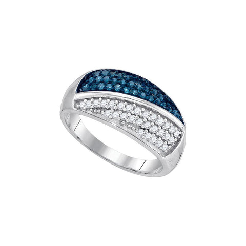 1-2CTW-Diamond BLUE  BAND